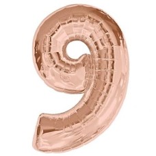Number 9 Rose Gold Megaloon (86cm)
